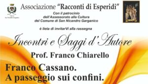 Esplorando il Pensiero di Franco Cassano: Un'Incontro Culturale a Sannicandro Garganico