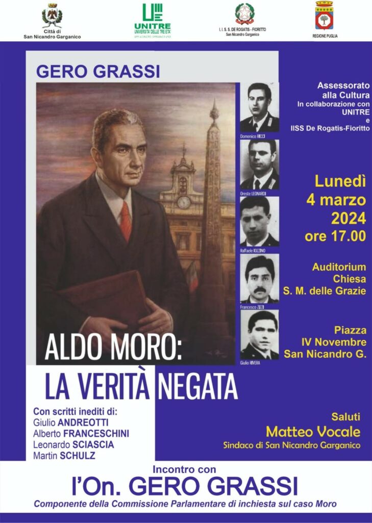 Nuove Rivelazioni sul Caso Moro: L'intervento di Gero Grassi a San Nicandro Garganico  (verita' negata)