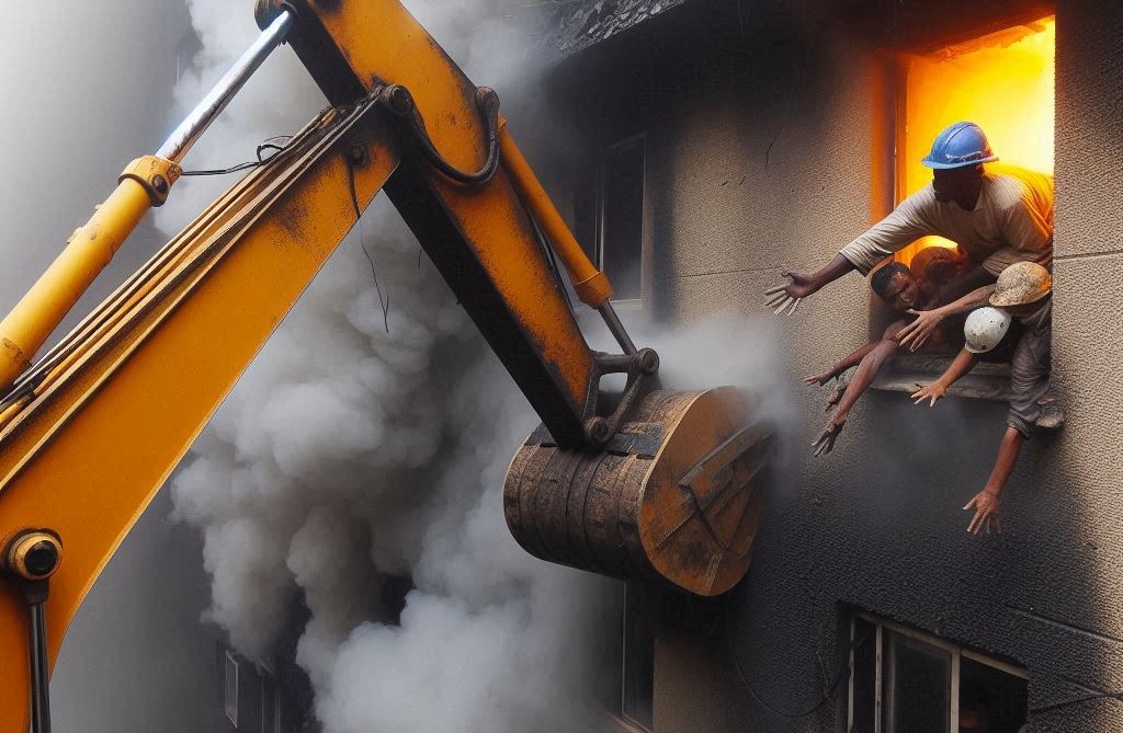 Incendio a Vieste: Notte di Paura in Via Luigi Einaudi, abitanti tratti in salvo anche grazie a un mezzo privato con braccio estensibile